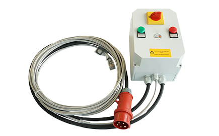 Systembaugruppe als Komplettlösung mit Gehäuse, Hauptschalter und Kabel